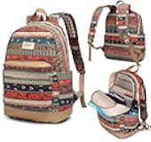 Kinmac New Bohemian Laptop Backpack with Massage Cushioned Straps Travel Outdoor Backpack for Laptop Up to 15.6 Inch
