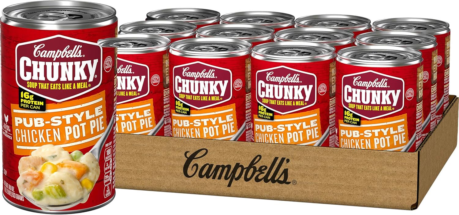 Campbell's Chunky PubStyle Chicken Pot Pie Soup, 18.8 Ounce (Pack of