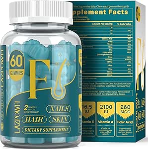 Amazon.com: Lazpowfi Biotin Gummies -Hair Skin and Nails Vitamins for ...
