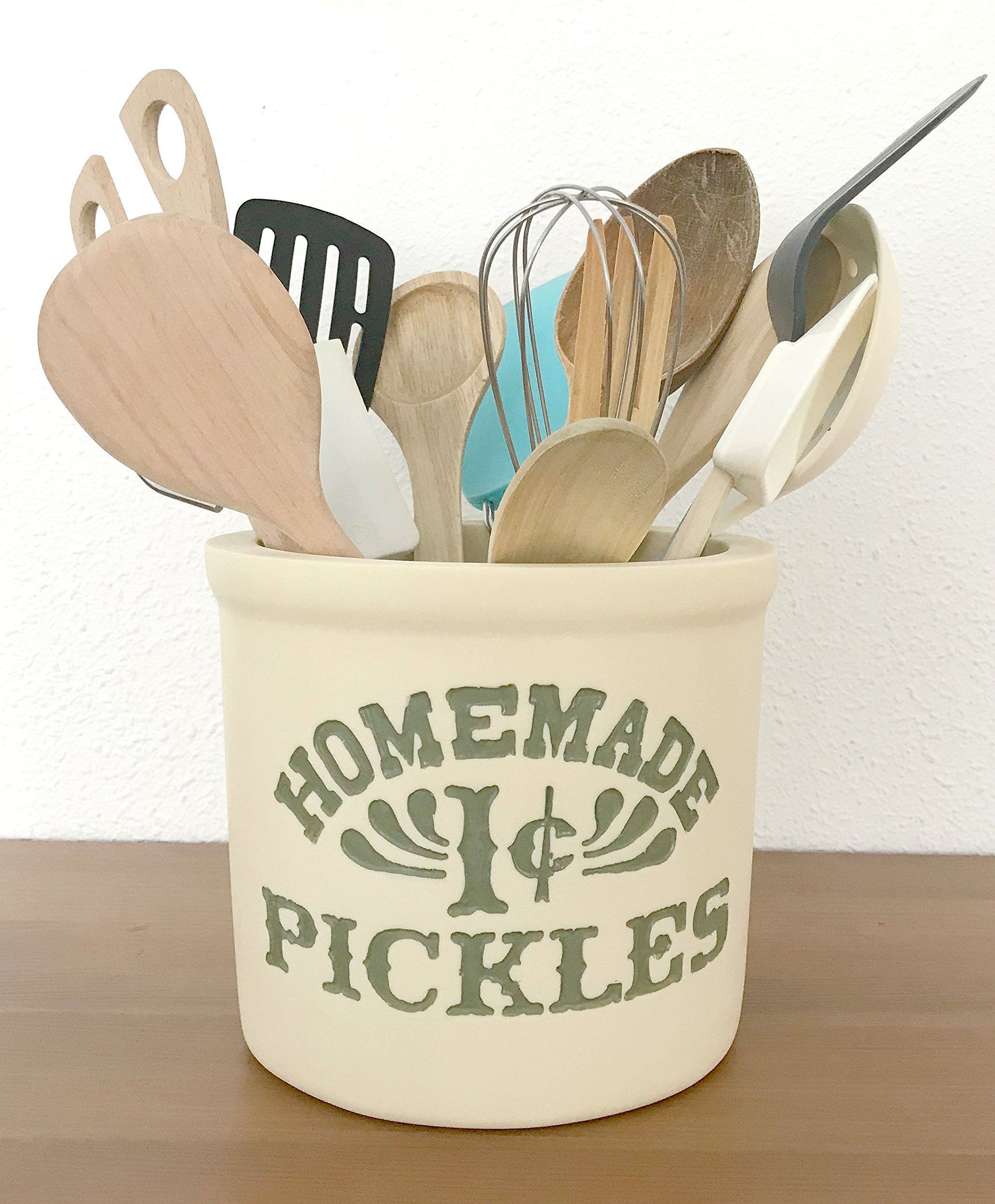 Cuisine Monique. 100% Handmade. Homemade 1 cent pickles. utensils holder. Best friends present.