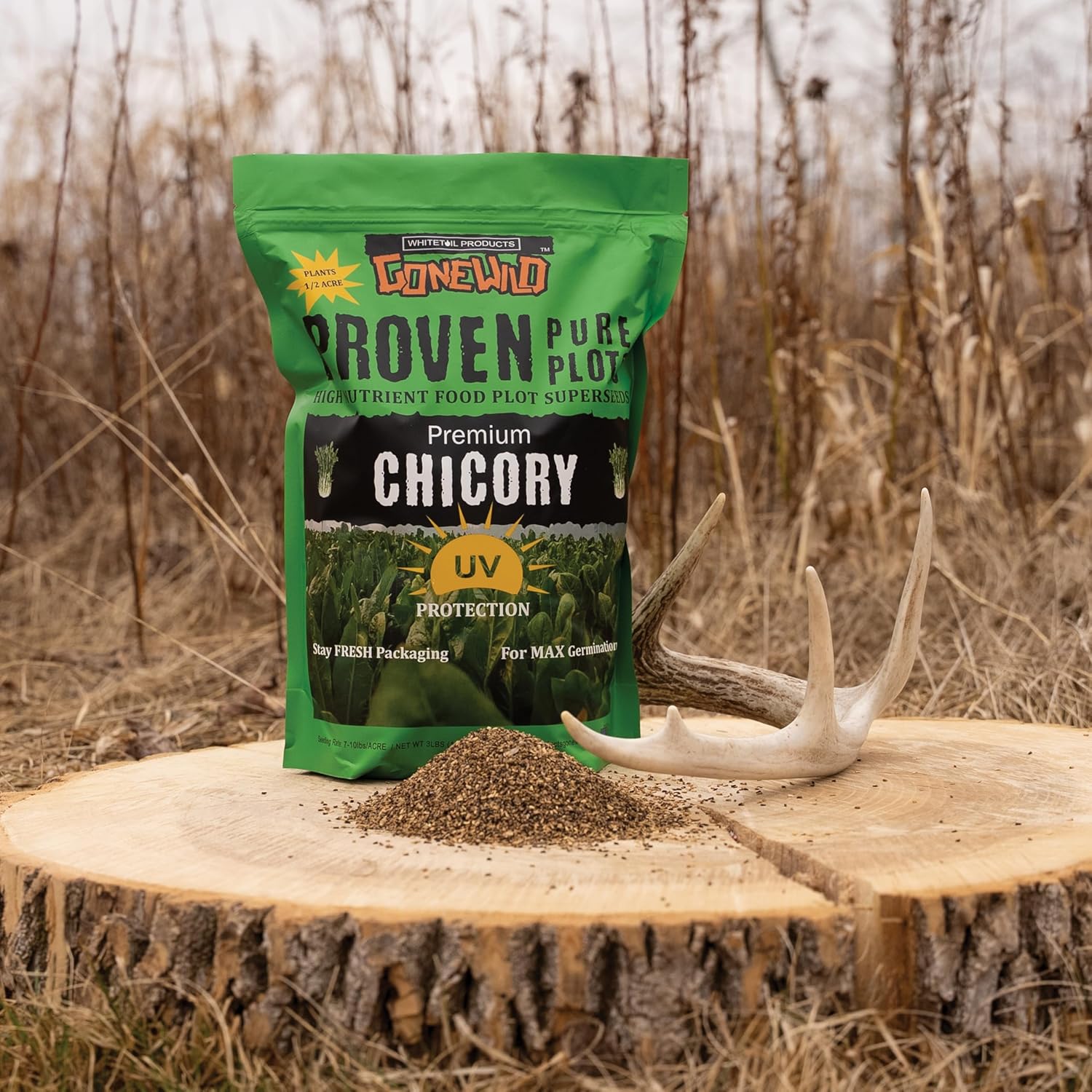 Premium Chicory Food Plot Seeds, 3lb Bag, G0958