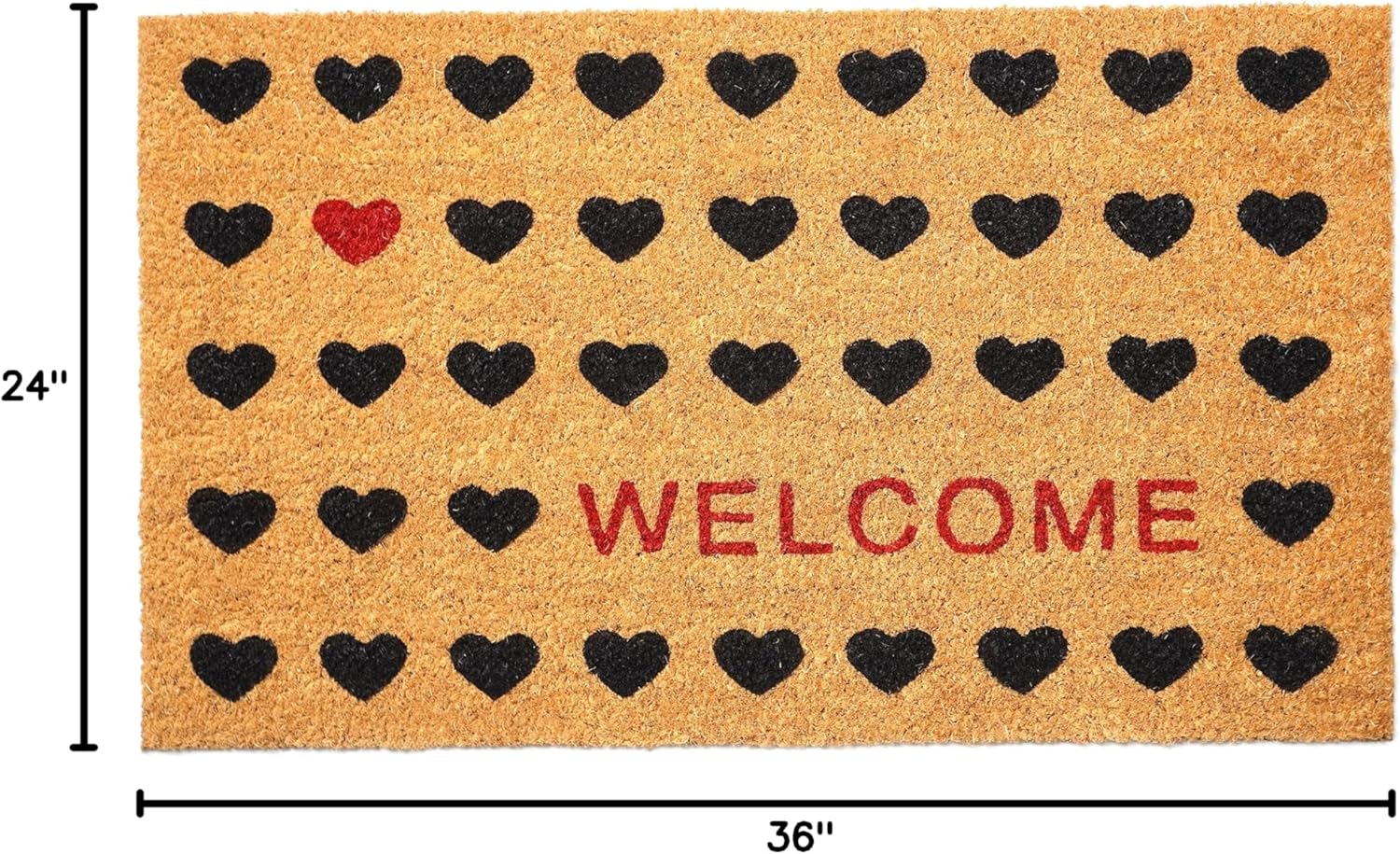 Calloway Mills 104002436 Heart Welcome Doormat 24" x 36"