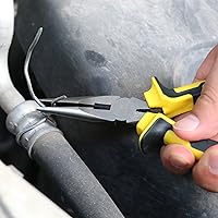 Vista 5 de DOWELL Alicates de punta de aguja, alicates de punta larga de 8 pulgadas con cortador de alambre para joyería, construcción de acero al níquel cromo