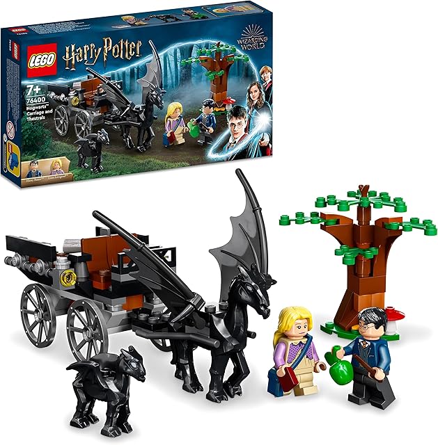 LEGO 76400 Harry Potter Hogwarts Carriage & Thestrals Set, Building Toy for Kids 7 Plus Years Old with 2 Winged Horse Figures and Luna Lovegood Minifigure