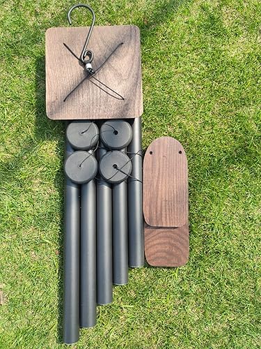 Miniatura 6 de Campanillas de viento extra grandes de 48 pulgadas para exteriores de tono profundo, campanillas conmemorativas al aire libre, campanillas de viento