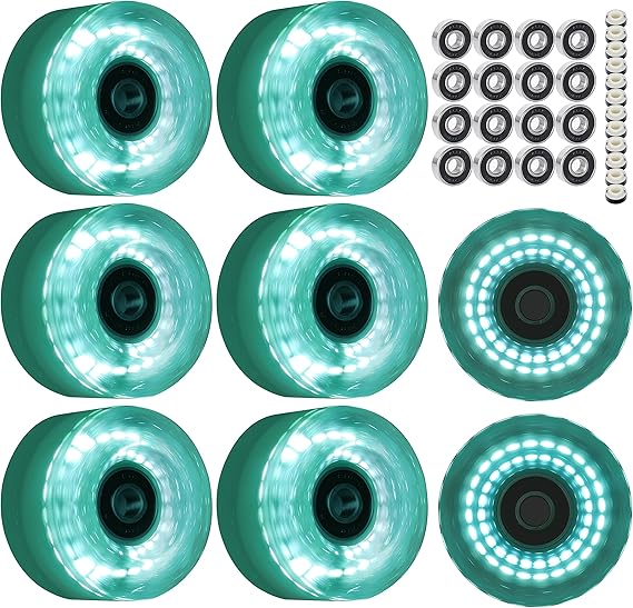 FOMOTEAM Roller Skate Wheels Luminous Light Up with