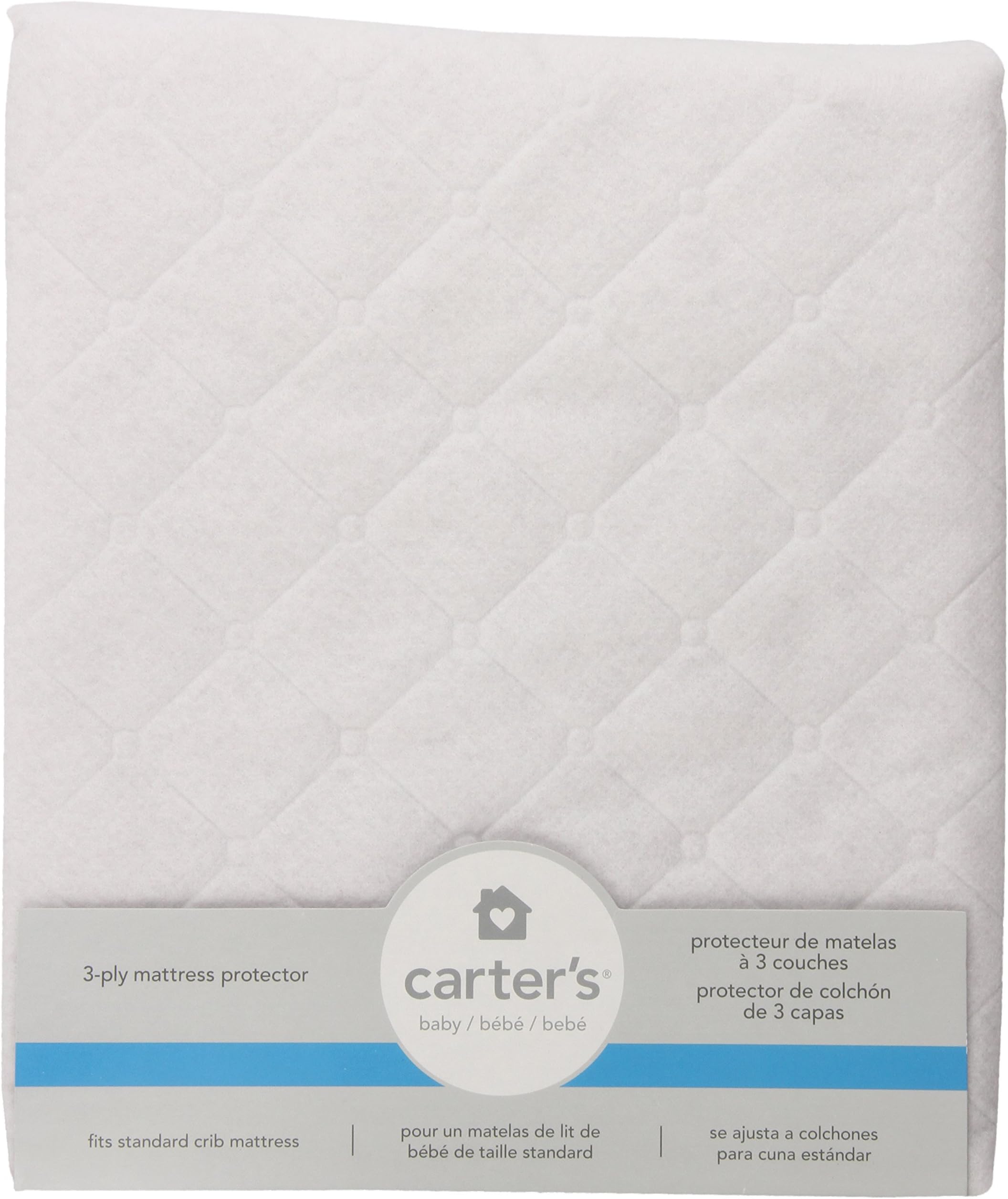 Carters Keep Me Dry Flat Quilted Crib Pad, White