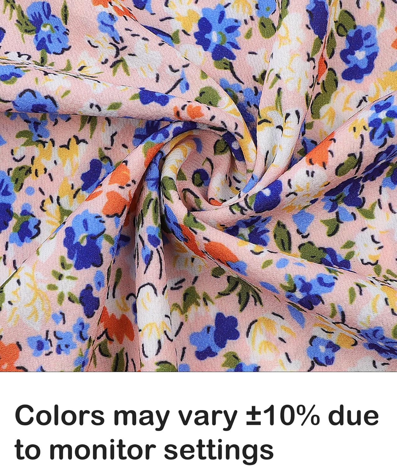 SimpleFun Women Boho Shirts Floral Ruffle Short Sleeve Mock Neck Flowy Casual Summer Blouses Tops - Image 6