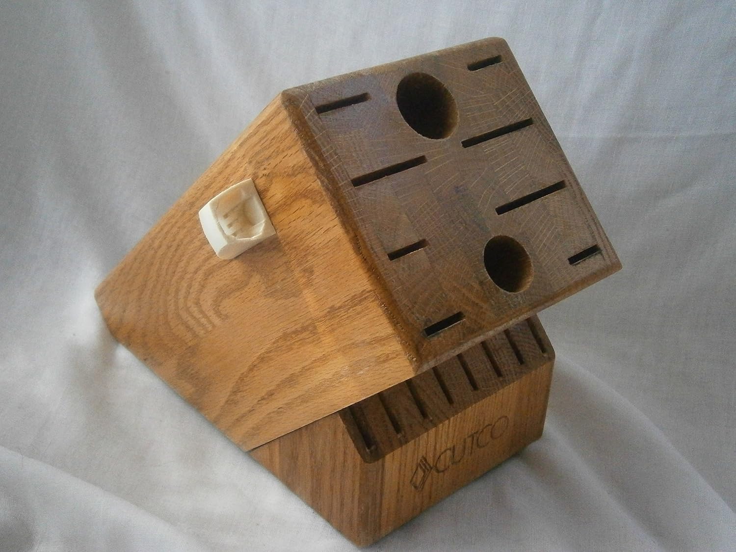 CUTCO Wooden Knife Block Storage Holder HOMEMAKER + 8