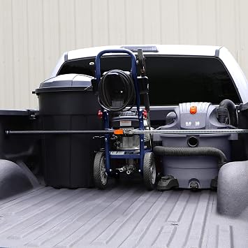 Rightline Gear Adjustable Ratcheting Cargo Bar for Pickup Truck Bed, 40 to 70 Inches, Black
