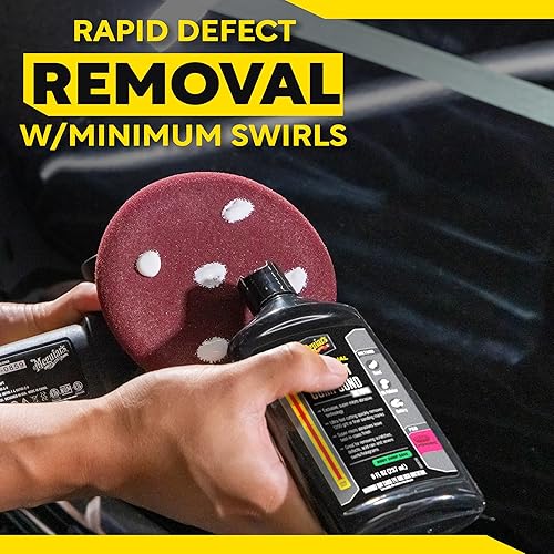 Miniatura 45 de Meguiar's Pulidor profesional de acabado ultra M20501, removedor de arañazos y remolinos, pulido de detalles de alto brillo para un brillo de coche