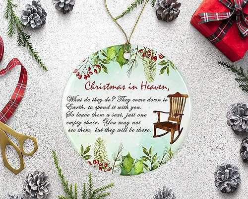 Miniatura 2 de Adorno conmemorativo  Adorno de recuerdo  Navidad en el cielo  Adornos para mamá papá  en memoria de un ser querido  Regalo de cerámica para