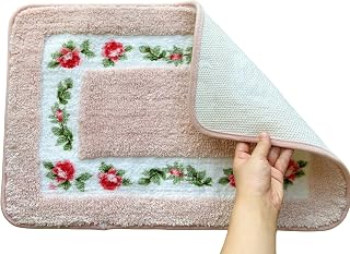Nice Rose Flower Area Rugs Super Soft Bathroom Rugs Bath Mat Shower Mat Door Mat Kitchen Mat Rugs (15.7 x 23.6 Inch)