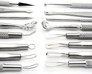 PREMIUM INSTRUMENTS Blackhead Comedone Blemish Remover - Pimple Comedone Removal Extractor Tools Set of 8