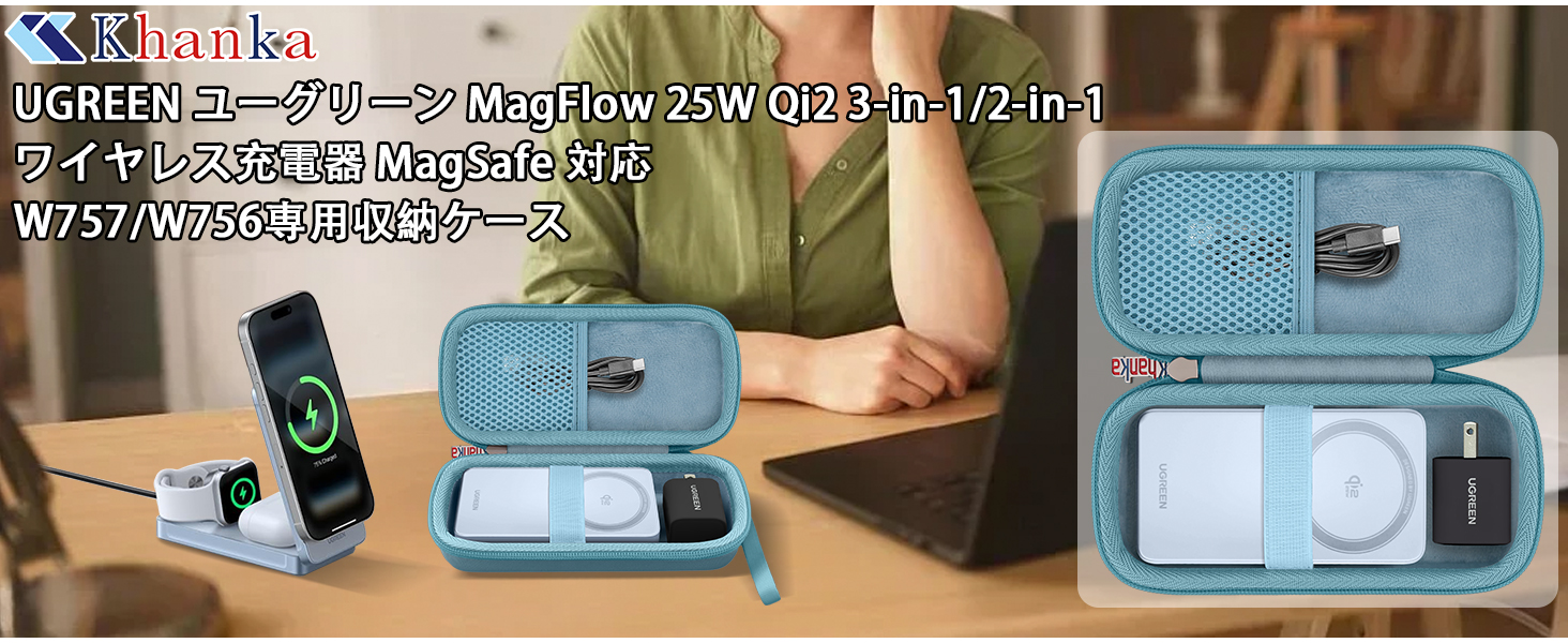 Amazon.co.jp: （ケースのみ）UGREEN ユーグリーン MagFlow 25W Qi2 3