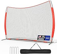 Sturdum Barricade Backstop Net 12x9ft/16x10ft/20x10ft - Durable Baseball Softball Soccer Practice Barrier with Carry Bag