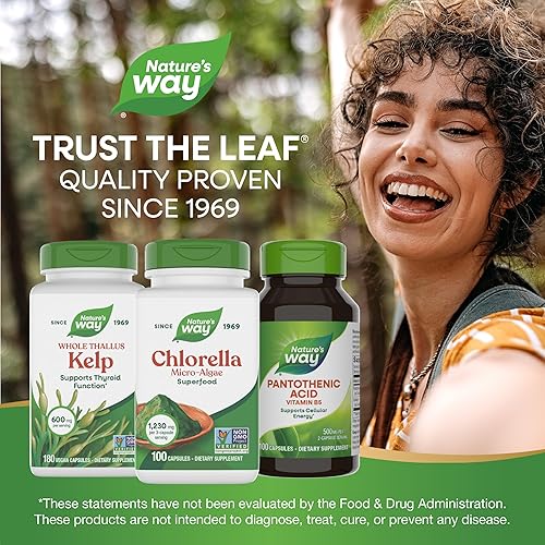 Miniatura 7 de Nature's Way Chlorella Micro-Algae, Superfood, Supports Antioxidant Pathways*, 1,230 mg per 3-Capsule Serving, Vegetarian, Non-GMO Project Verified,