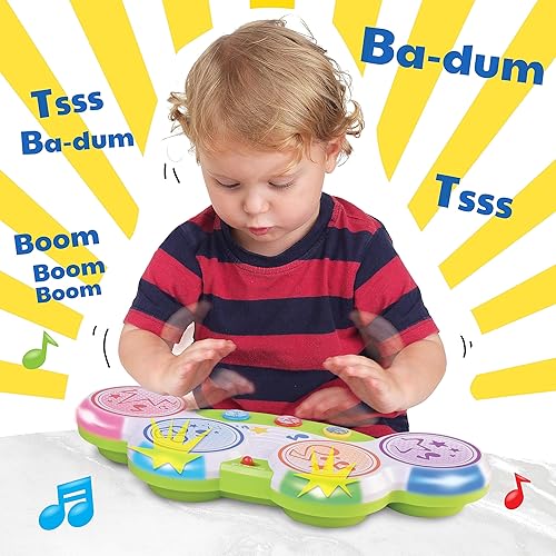 Miniatura 4 de HAP-P-KID Magic Touch - Tambor de música para niños pequeños, juguete de Bongos con sensor táctil infantil, instrumento musical para bebé,