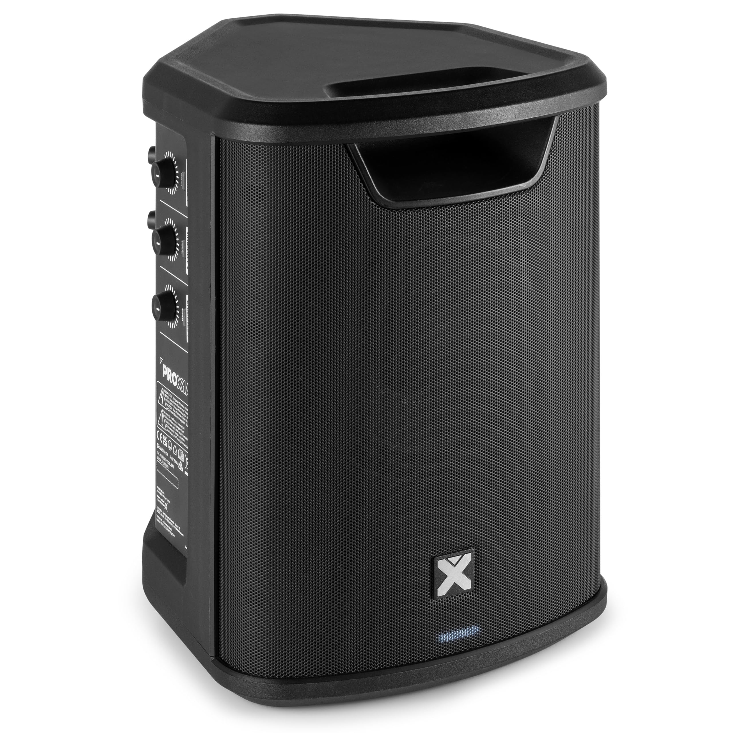 Vonyx PRO X1A - Akku Partybox Bluetooth Lautsprecher Groß, 250 Watt, bis zu 22 Std. Akku, AUX & Line Out, Mobile PA Anlage, 3-Kanal Mixer, Stereo Pairing - Mobile Musikbox Groß, USB & MP3 - Schwarz