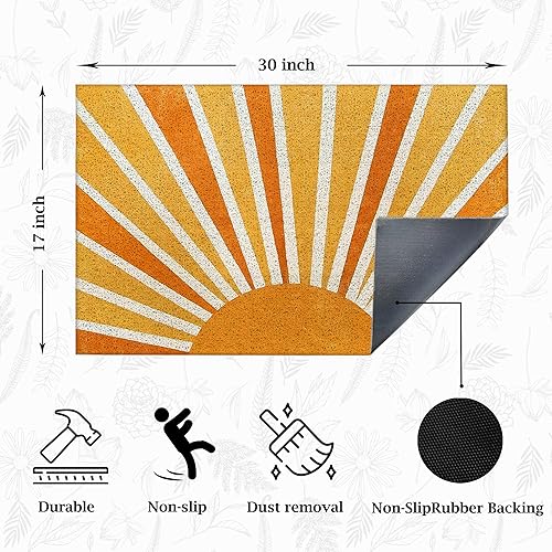 Miniatura 2 de Felpudo bohemio para puerta interior y exterior, tapete retro para puerta delantera, tapete de bienvenida bohemio, tapete de puerta interior para