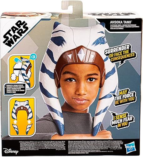 Miniatura 3 de STAR WARS Ahsoka Tano - Máscara electrónica con frases y efectos de sonido, juguetes para niños y niñas de 5 años