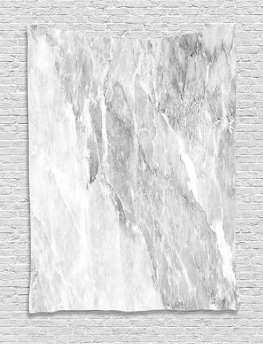 Ambesonne Tapiz con estampado de mármol, diseño de mármol retro, contraste de color borroso, pantalla ondulada sin forma y abstracto, colgante de