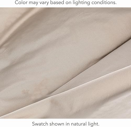 Miniatura 4 de Nate Home by Nate Berkus 200TC 100% algodón percal Euro Sham  Ropa de cama crujiente y transpirable de mDesign - 1 funda de almohada cuadrada grande