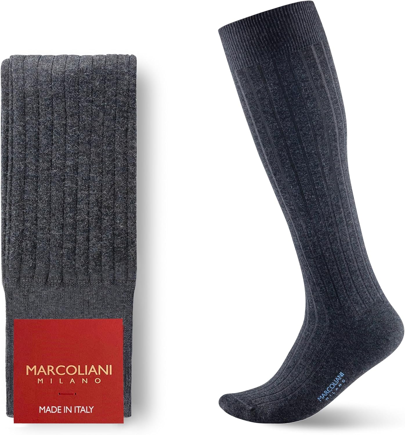 Marcoliani Milano Made in Italy - Mens Dress Socks | Essence of Cotton - Over The Calf - The Dress Code Colors