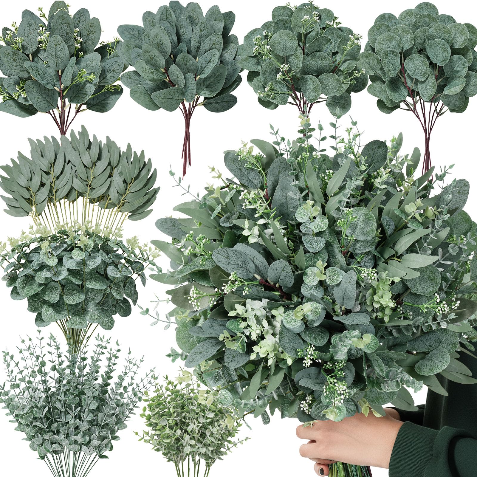 Photo 1 of Serwalin 130PCS Mixed Eucalyptus Stems