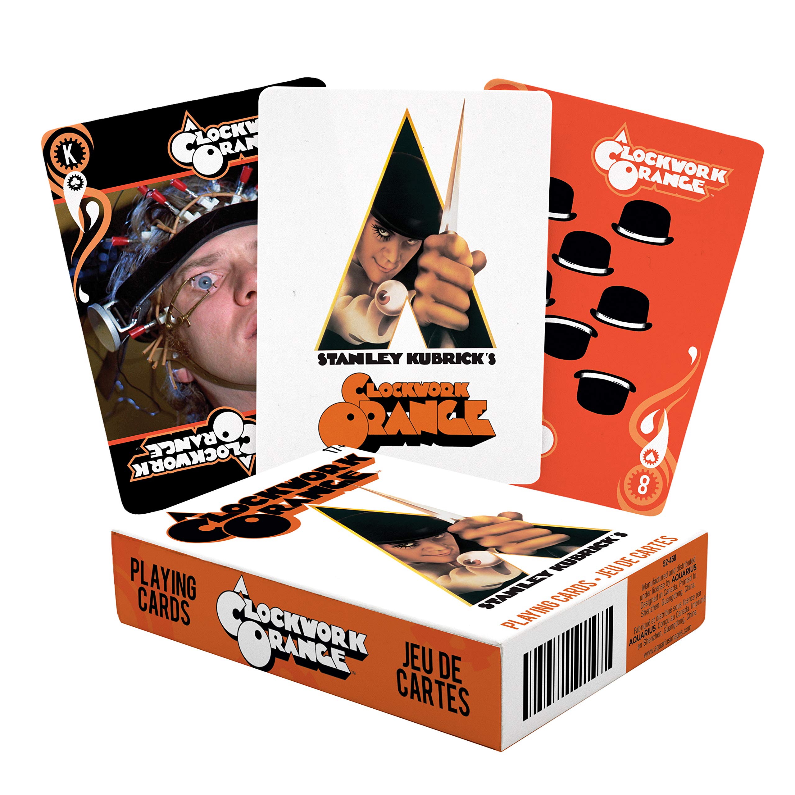 Amazon.com: AQUARIUS Clockwork Orange Playing Cards - CO Themed Deck of  Cards for Your Favorite Card Games - Officially Licensed Clockwork Orange  Merchandise & Collectibles - Poker Size : Aquarius: Toys & Games