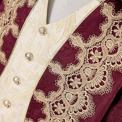 Miniatura 5 de Chaqueta medieval para hombre, bordado, vintage, gótico, steampunk, esmoquin