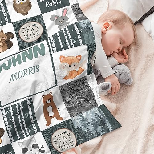 Miniatura 7 de Manta de bebé personalizada para niños y niñas, mantas de bebé unisex personalizadas con nombre e imagen, regalos para recién nacido, nueva mamá