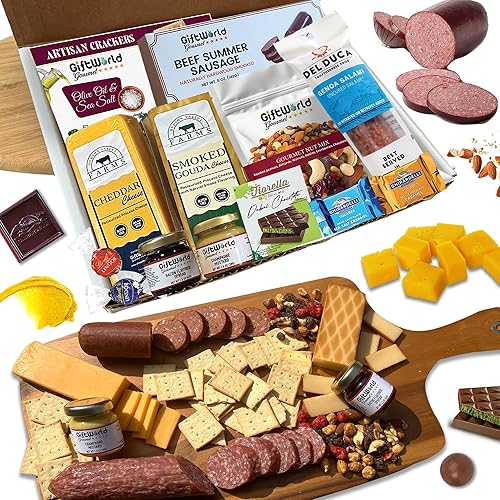 Miniatura 13 de Cesta de regalo de queso de salchicha de ternera de verano, artículos de comida de embutidos, cestas de regalo de carne y queso, regalos de comida