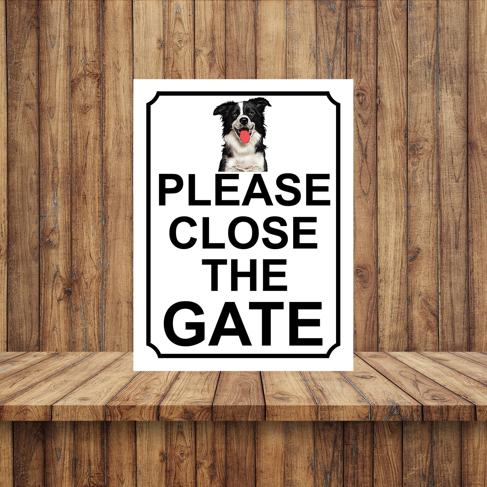 PLEASE CLOSE THE GATE COLLIE DOG THEME METAL SIGN 267MM X 200MM (33H1L) LARGE 10" X 8", Mixed - Image 3