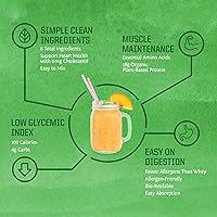 Vista 4 de Proteína de arroz integral en polvo con BCAA y aminoácidos, batido de proteína de arroz crudo libre de gluten, baja en carbohidratos, libre