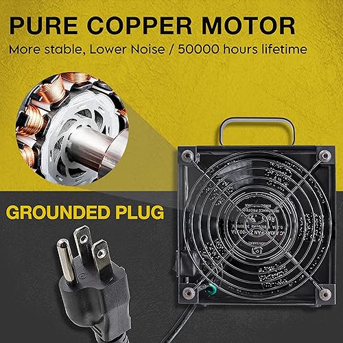 Miniatura 19 de Extractor de humo de soldadura KOTTO. Extractor de humo, para prevención, ventilador de trabajo para estación de soldadura