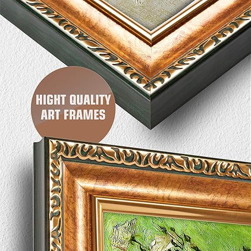 Miniatura 1500 de A&T ARTWORK The Starry Night de Vincent Van Gogh. Tamaño del marco: 36 x 30 pulgadas, tamaño de la imagen: 30 x 24 pulgadas, reproducciones clásicas