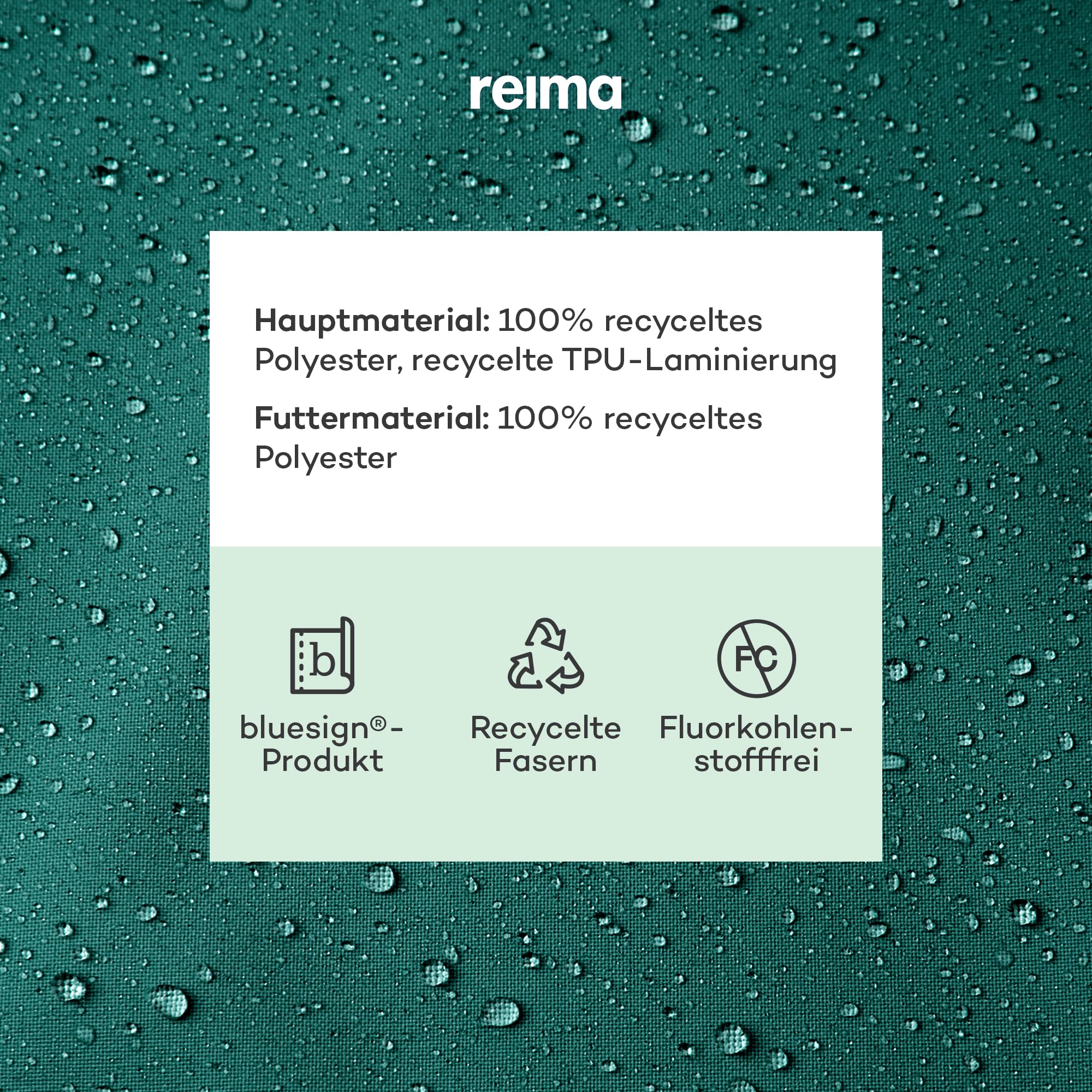 Reima - ReimaTec Salmi wasserdichte Regenjacke für Kinder - Leichte Übergangsjacke für Jungen und Mädchen mit 10.000 mm Schutz, atmungsaktives, winddichtes Material - Stone Green, 122