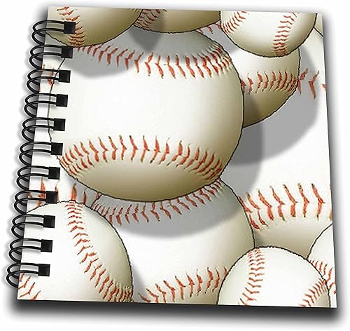 Miniatura 1 de 3dRose Patrón de béisbol - Mini bloc de notas, 4 por 4 pulgadas (db_63046_3)