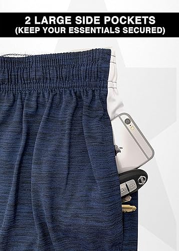 Vista 4 de Reset Pantalones cortos de gimnasio para hombre, pantalones cortos deportivos para hombre con bolsillos, pantalones cortos de entrenamiento Dri-Fit