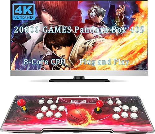 RegiisJoy 20000 juegos en 1 Pandora 40S Arcade consola de juegos retro para proyector de TV PC 2-4 jugadores 1280 x 720 juegos 3D