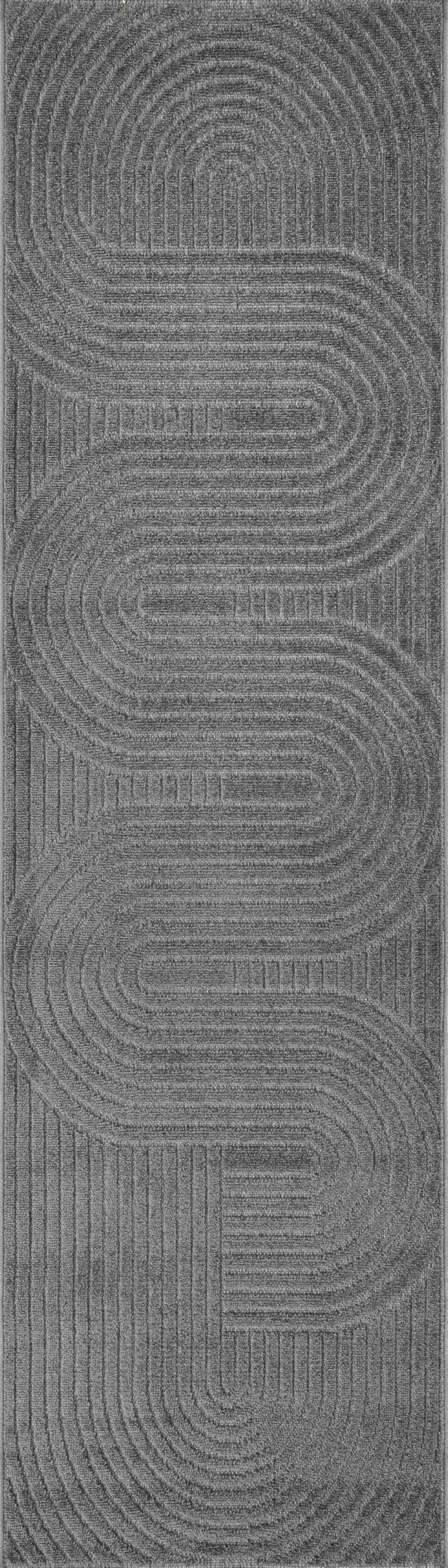 the carpet Santo Plus - Nowoczesny dywan, wysokiej jakości dywan do salonu i sypialni, dywan boho, Antracytowy, 80 x 250 cm