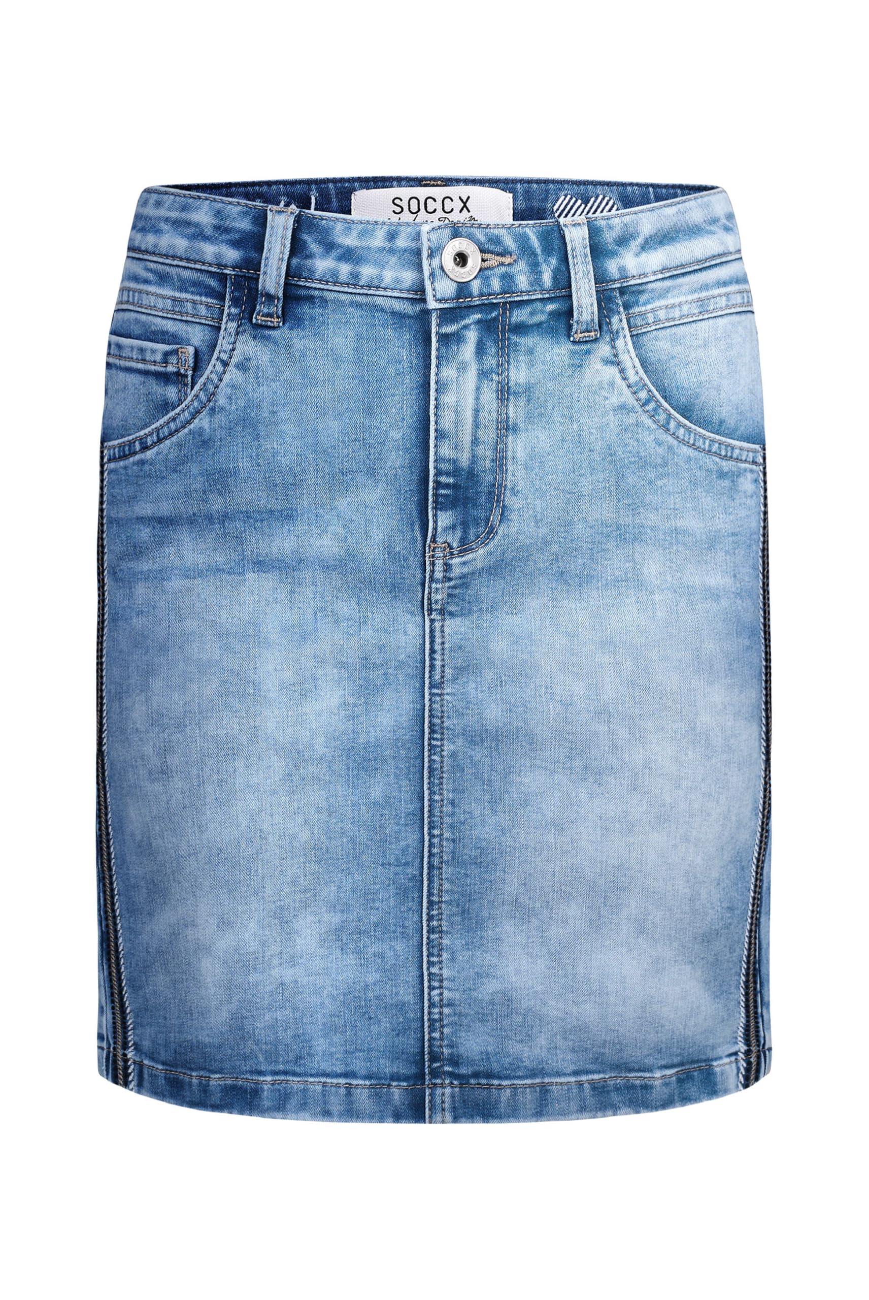 SOCCX Damen Jeansrock AN:NE