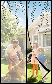 Magnetic Screen Door, Door Screen Magnetic Closure-Keeps Bugs Out Let Breeze in, Heavy Duty Mesh - Pet and Kid Friendly, Works with Front Doors, Sliding Doors Fit Door Size 38 x 82 in