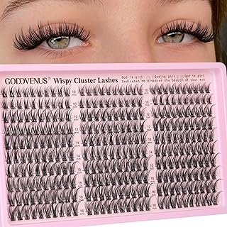 Eyelash Extensions Wispy Natural DIY C Curl Individual Lashes Clusters Black 10-16mm 300pcs