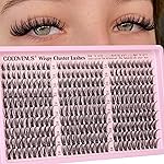 Goddvenus Eyelash Extensions Wispy Natural DIY C Curl Individual Lashes Clusters Black 10-16mm 300pcs