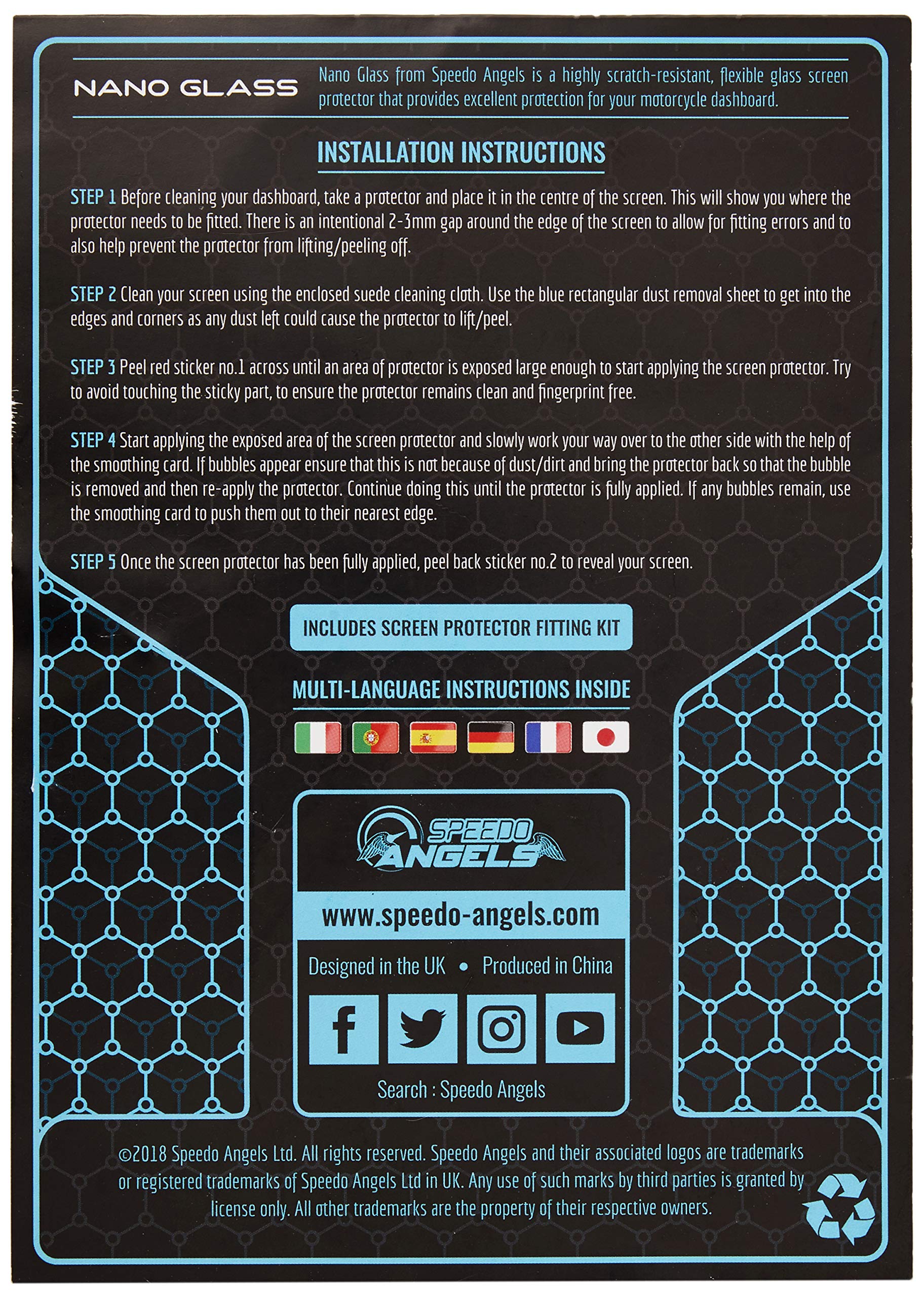 Speedo Angels Nano Glass Proteggi Schermo Per BMW R1200GS - 2 Pezzi - Resistenza 9H Ai Graffi - Foto 8