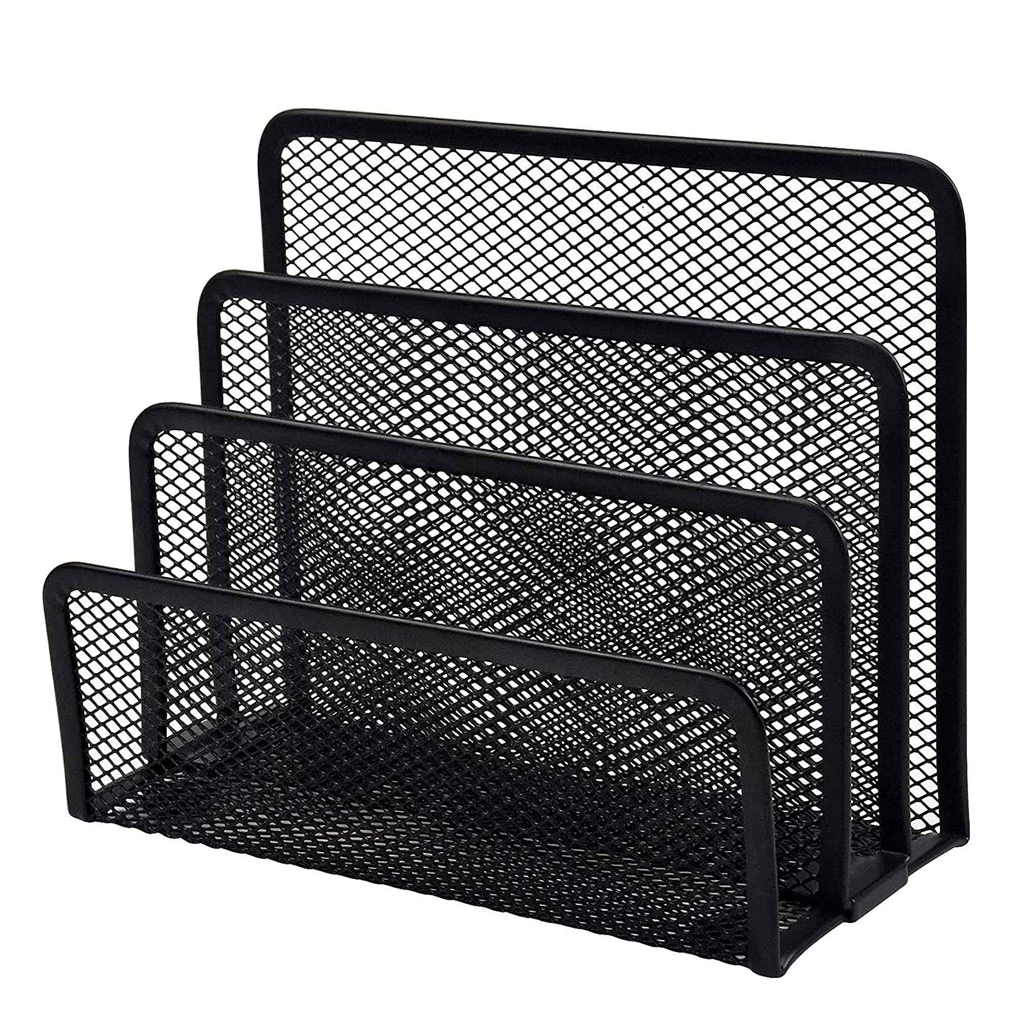Buy Mesh Letter Sorter, Envelope Holder for Desk, Letter Rack Black