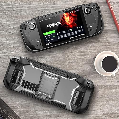 Miniatura 7 de Mumba Blade Series Case for Steam Deck 2022 with Kickstand, TPU Grip Shock Protective Cover Accessories, Heat Dissipation Friendly, Anti-Slip &