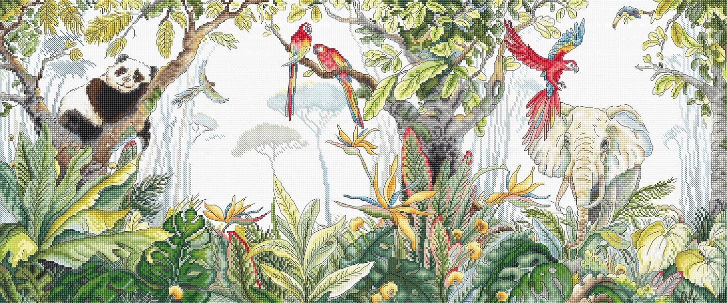 Wizardi Letistitch Counted Cross Stitch Kit Dream Catcher Wolf L8069